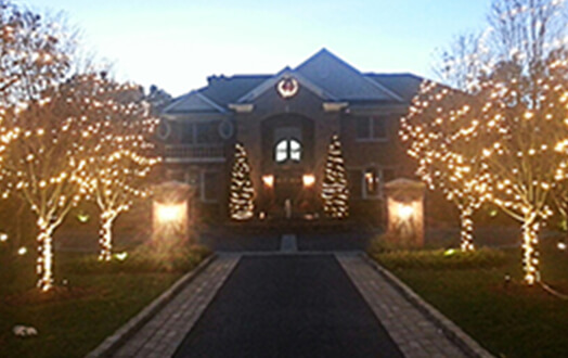 Professional holiday lighting installation
