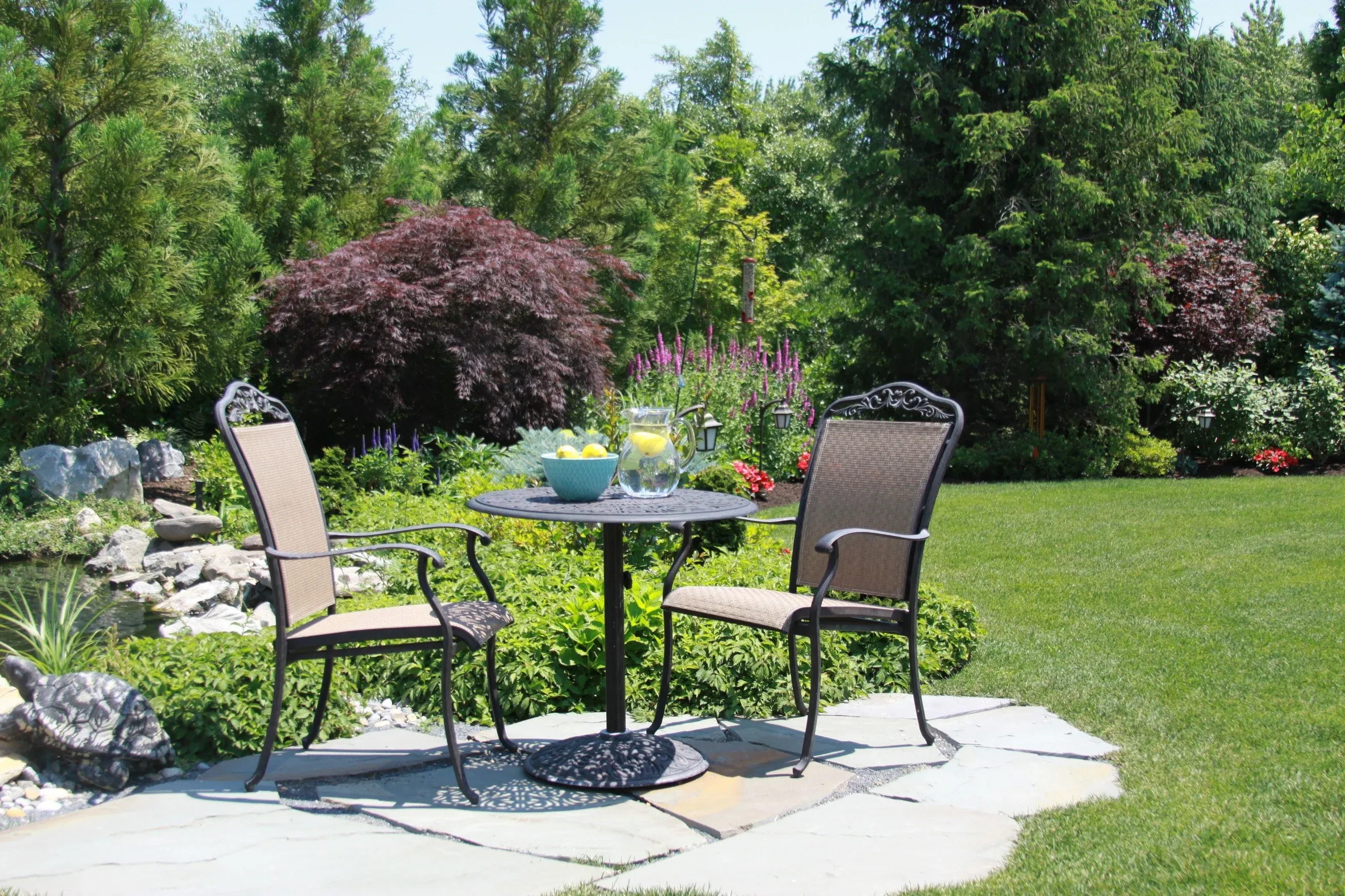 Professional deer and pest repellent application protecting landscaping